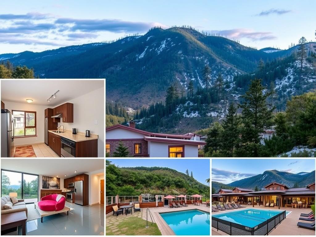 Apartamentos e áreas comuns do Complejo Base 41 no Cerro Catedral Bariloche