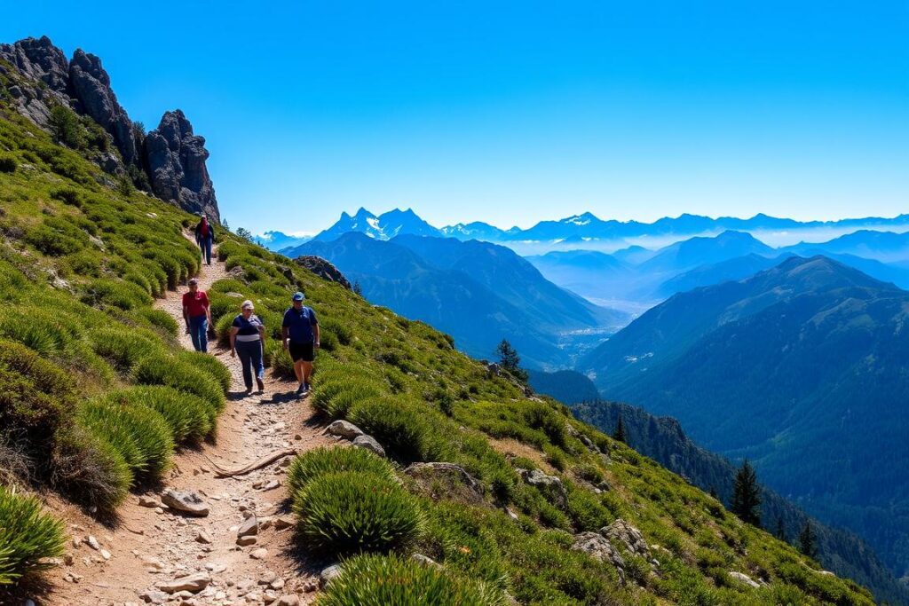 Trilha para o Refúgio Frey durante o verão em Bariloche